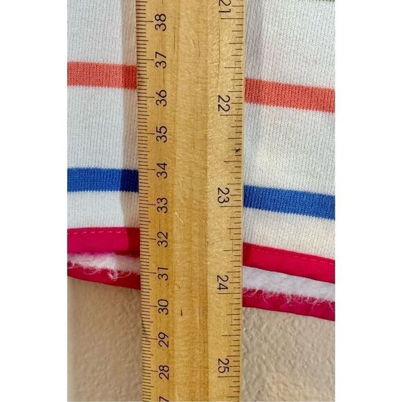 Woolovers Striped Organic Cotton Half Zip Sweatshirt Women's Crewneck Large - Picture 13 of 15